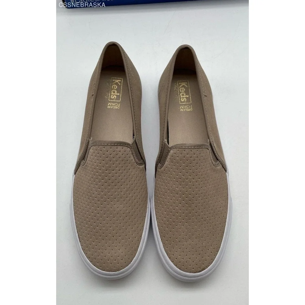 Keds DBL‎ Deck Suede II - Taupe slip-on shoes - Size 9.5